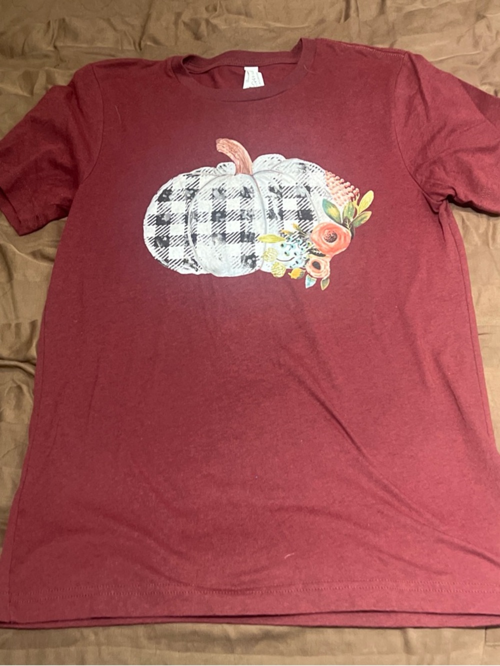 Maroon Pumpkin Graphic Tee